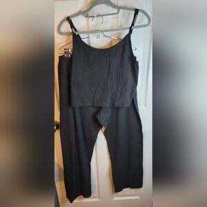 Victoria's Secret PINK Black Sleeveless Pajama Set